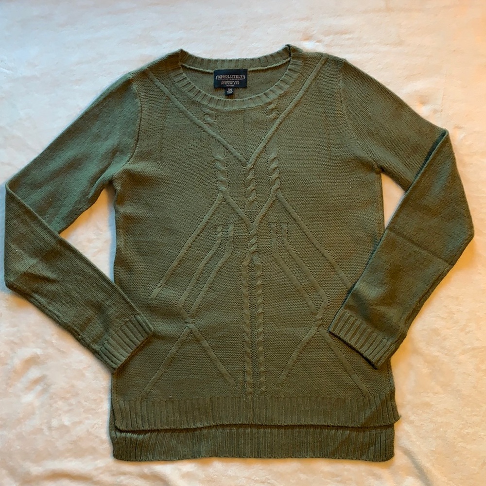 Absolutely knit forest green sweater women’s XS